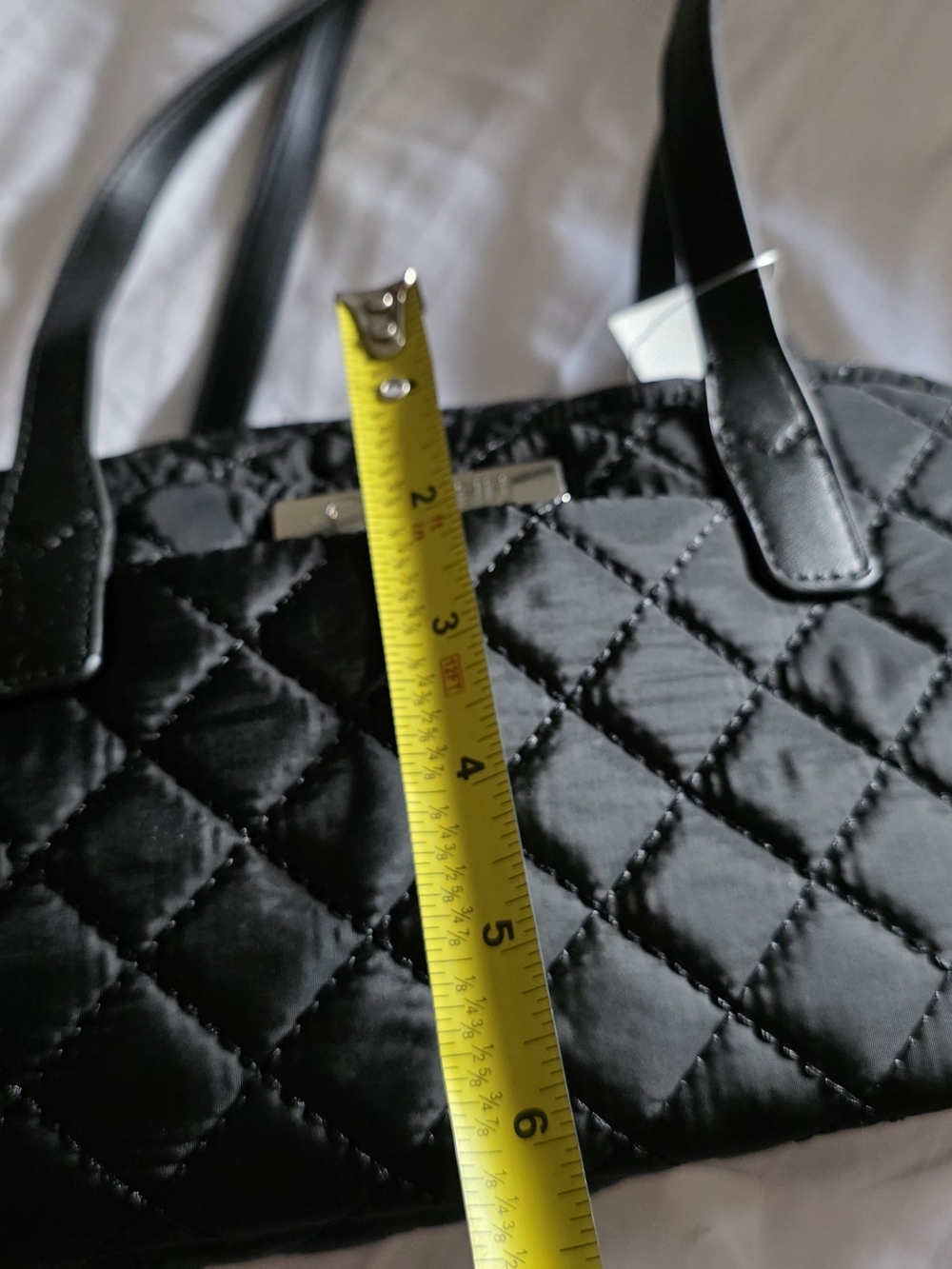 Cee Klein Quilted Black Toiletry Bag with Zip Pouch - Picture 5 of 5